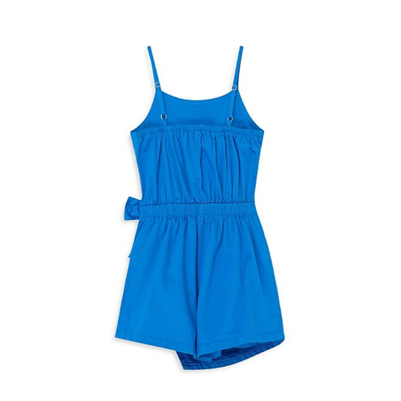Habitual Kids Big Girls' Cotton Blend Faux Wrap Romper Blue Size 14 2619 - Picture 2 of 2
